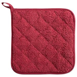 Diibasicterrycollectionquilted100cottonpotholderbarnred3piece Urban Country Home Decor Dii basic terry collection quilted 100 cotton potholder barn red 3 piece urban country home decor