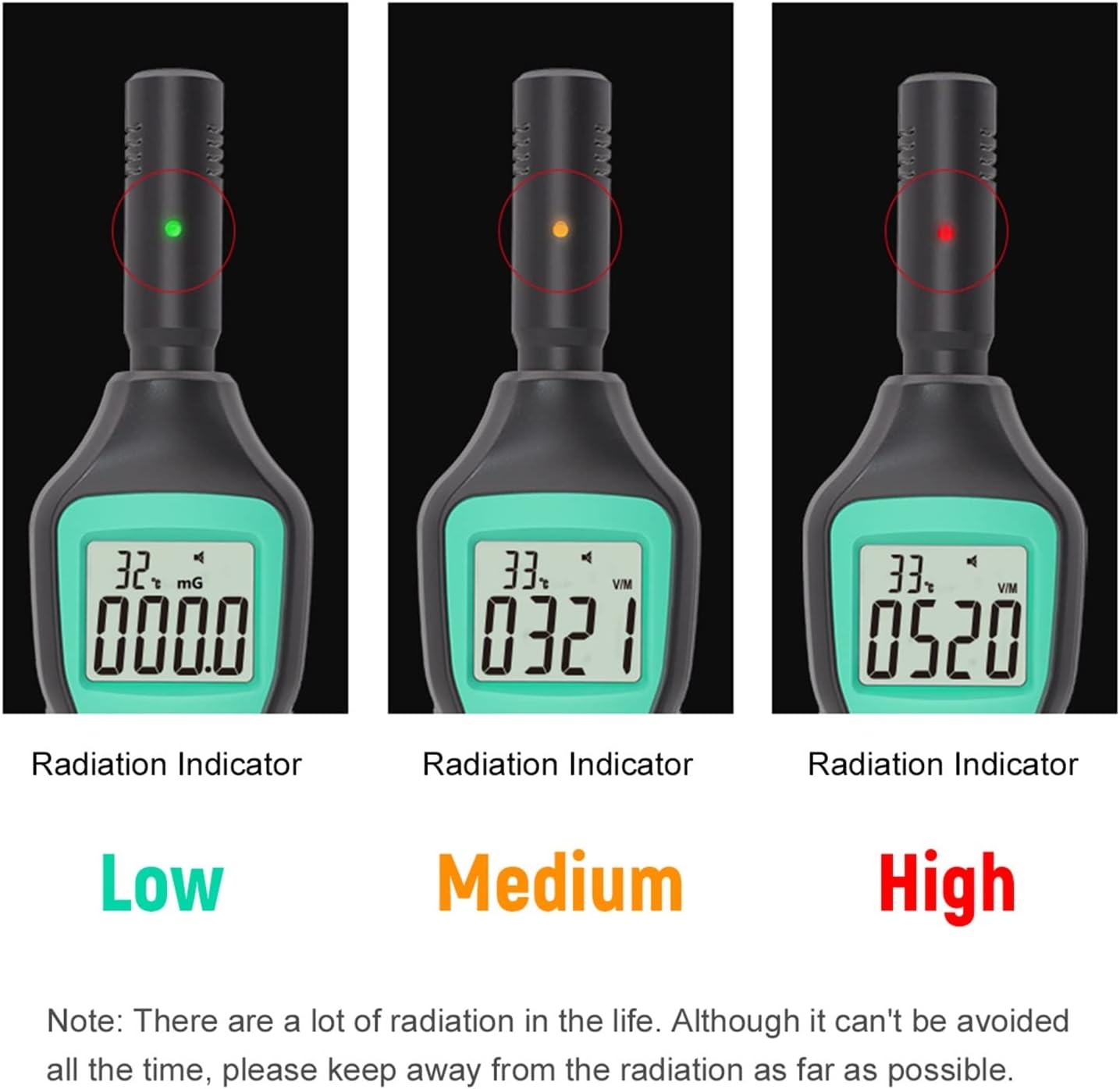 Fy876 Emf Meter Electromagnetic Radiation Detector High Precision Electromagnetic Wave Radiation Tester Radiation Monitor,DIY Tools(Rojo)
