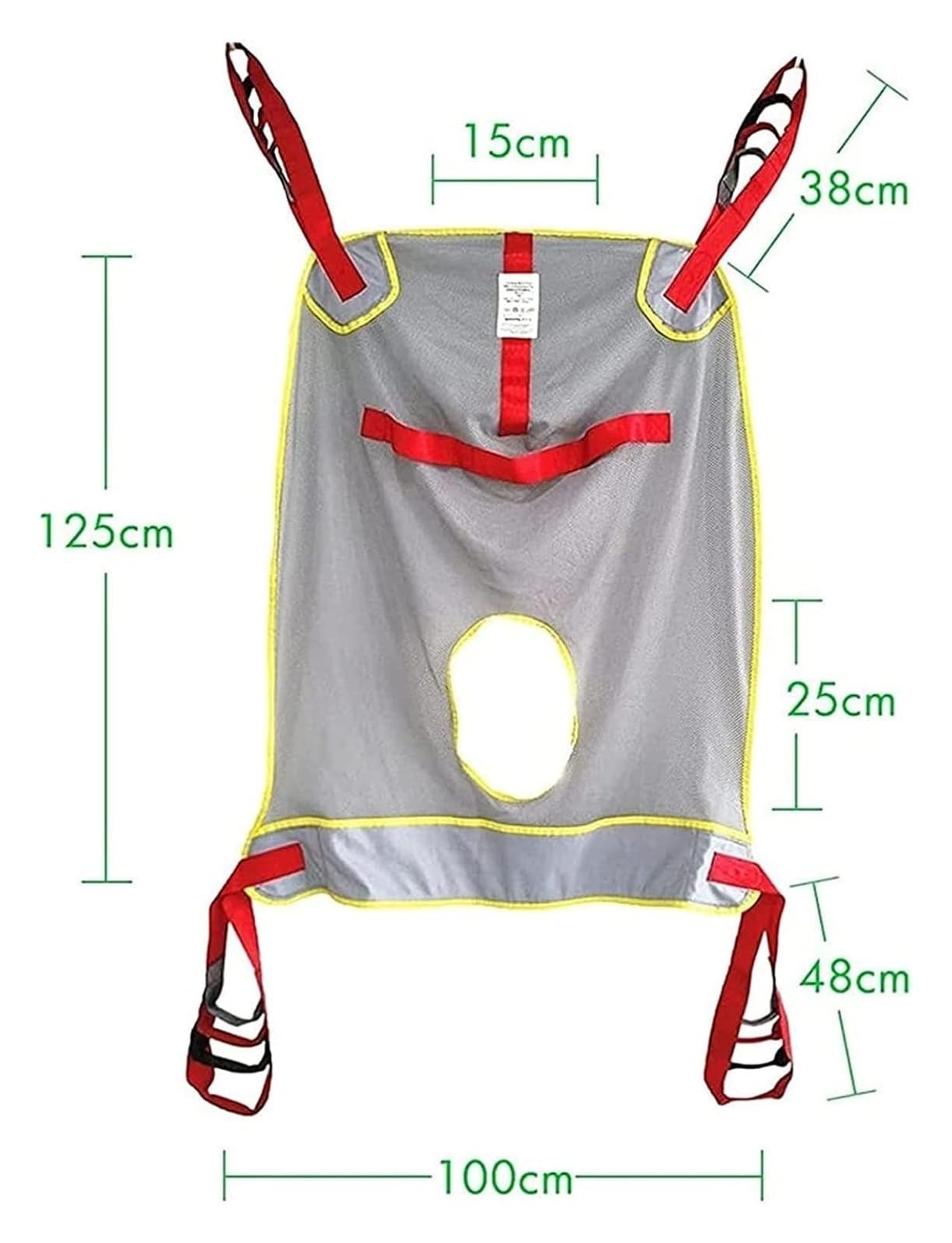 Eslinga de ducha，Traslado de paciente， Arnés for inodoro, arnés for grúa, elevador de piernas, arnés reutilizable de cuerpo completo, elevador de pacientes(X-Large)