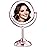 VESAUR Lighted Makeup Mirror Rose Gold Nickel, Double Sided 1X/10X HD Undistorted Magnifying Mirror, 8.5 Vanity Mirror with 3 Colors Dimmable 90 Bright LEDs, 360Swivel Two Power Supply, Luxury Gifts