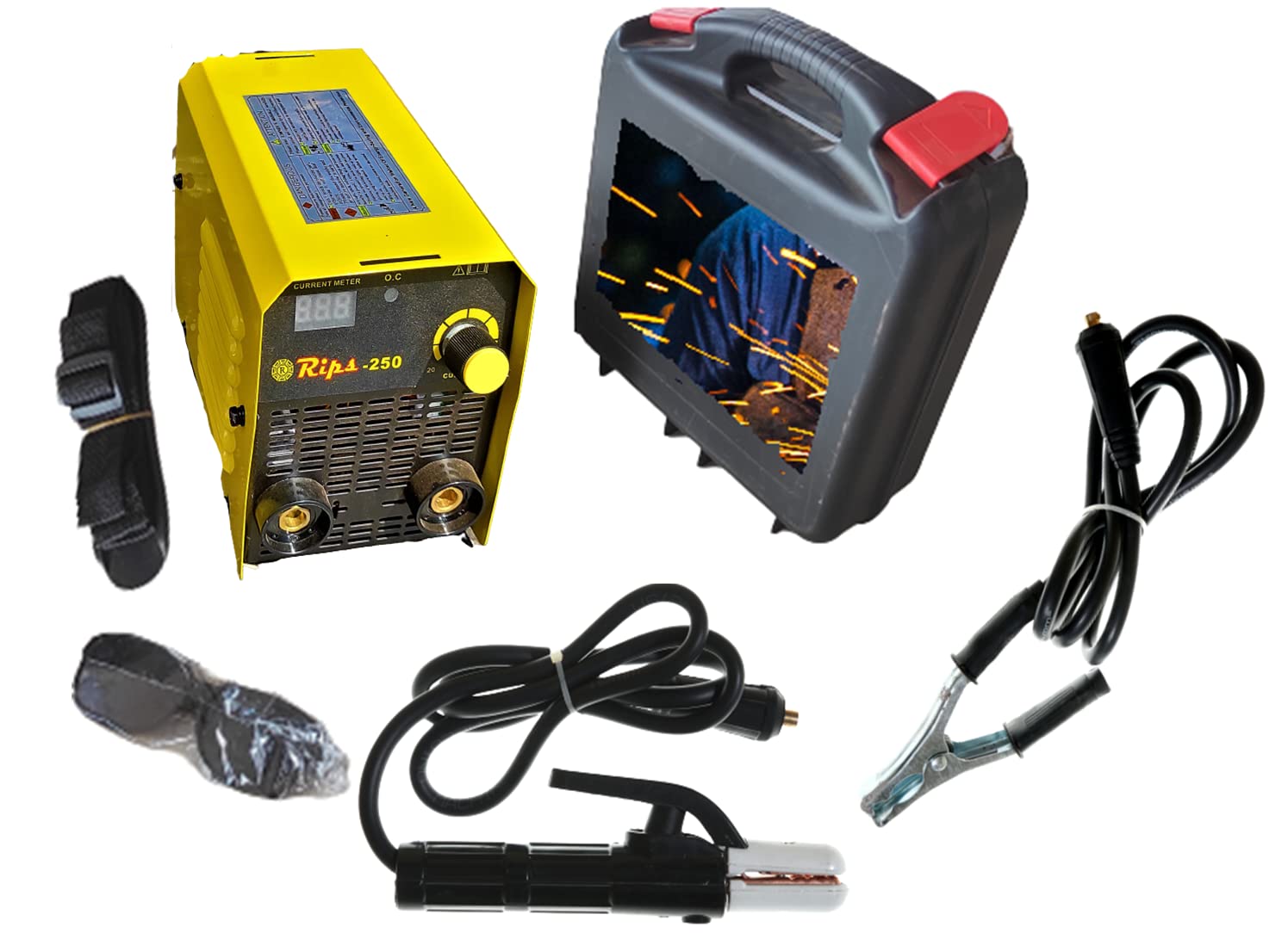 Rips Technology ™ [RIPS RIYA] MMA Invertor ARC Welding Machine +Accessories - 6Month Warranty,Portable weightless +Plastic Carry Box+Safety glass+Hanging Blelt (200A IGBT) (B09PRPLHH4) Amazon Price History, Amazon Price Tracker