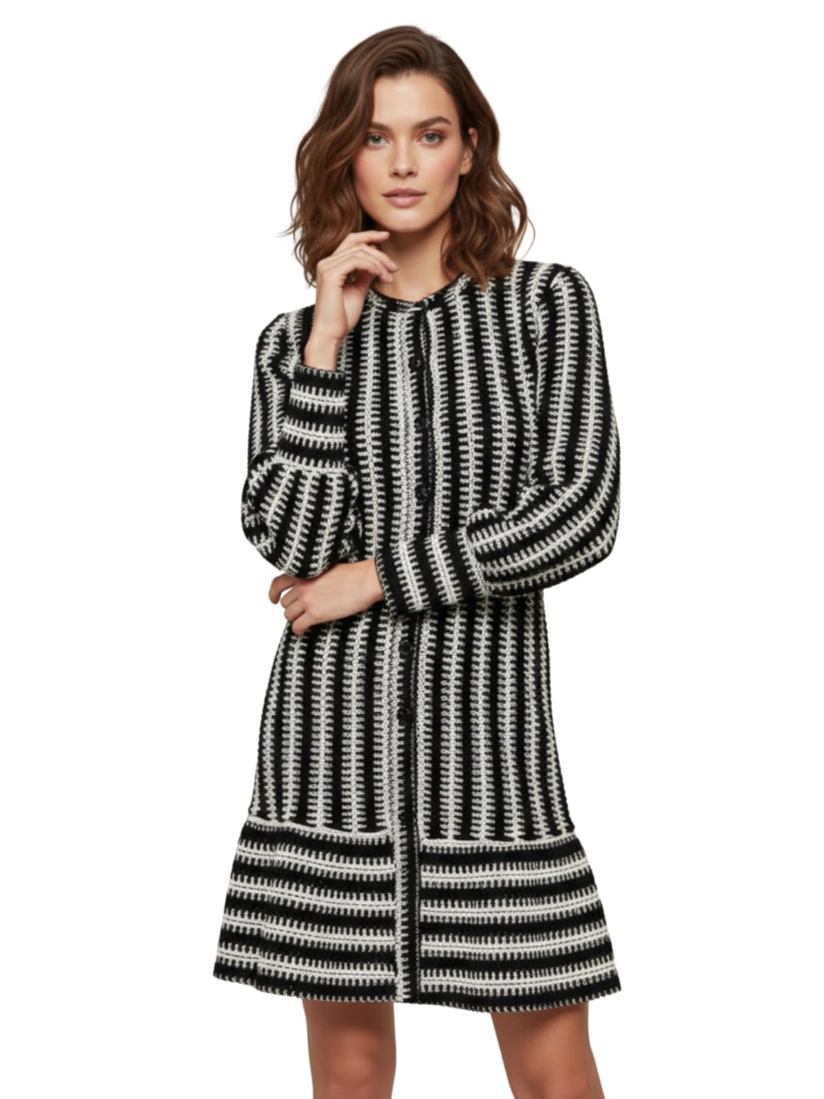 SNITCH Western Dress for Women | Long Sleeve Shirt Dress for Woman | Stylish Party Look Shirt for Women | Knee Length Womens Dresses in neutral