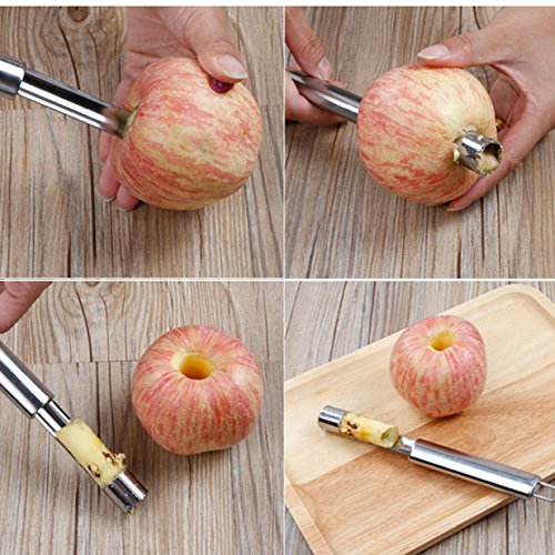 Coralpearl Young Coconut Opener Punch Tap Knife For Thai Hawaii Fresh Coco Raw Water With Fruit Corer Pitter Set, Stainless Steel Core Seed Remover Tool For Apple Pear Cherry Jujube (Drill Pull Kit) #TOP6