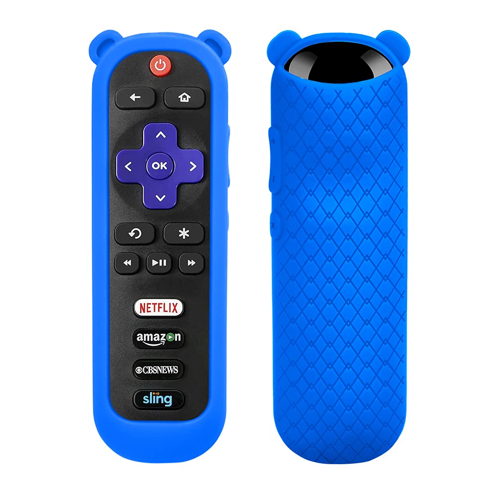 Estuche Protector para TCL TV Cubierta de Silicona Remote Stick 3600R con Orejas Piel de Control Remoto a Prueba de Golpes (Color : Black)