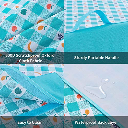 image for Picnic Blanket 5’×6.6’ Water Resistant Picnic Mat for Adults Blue