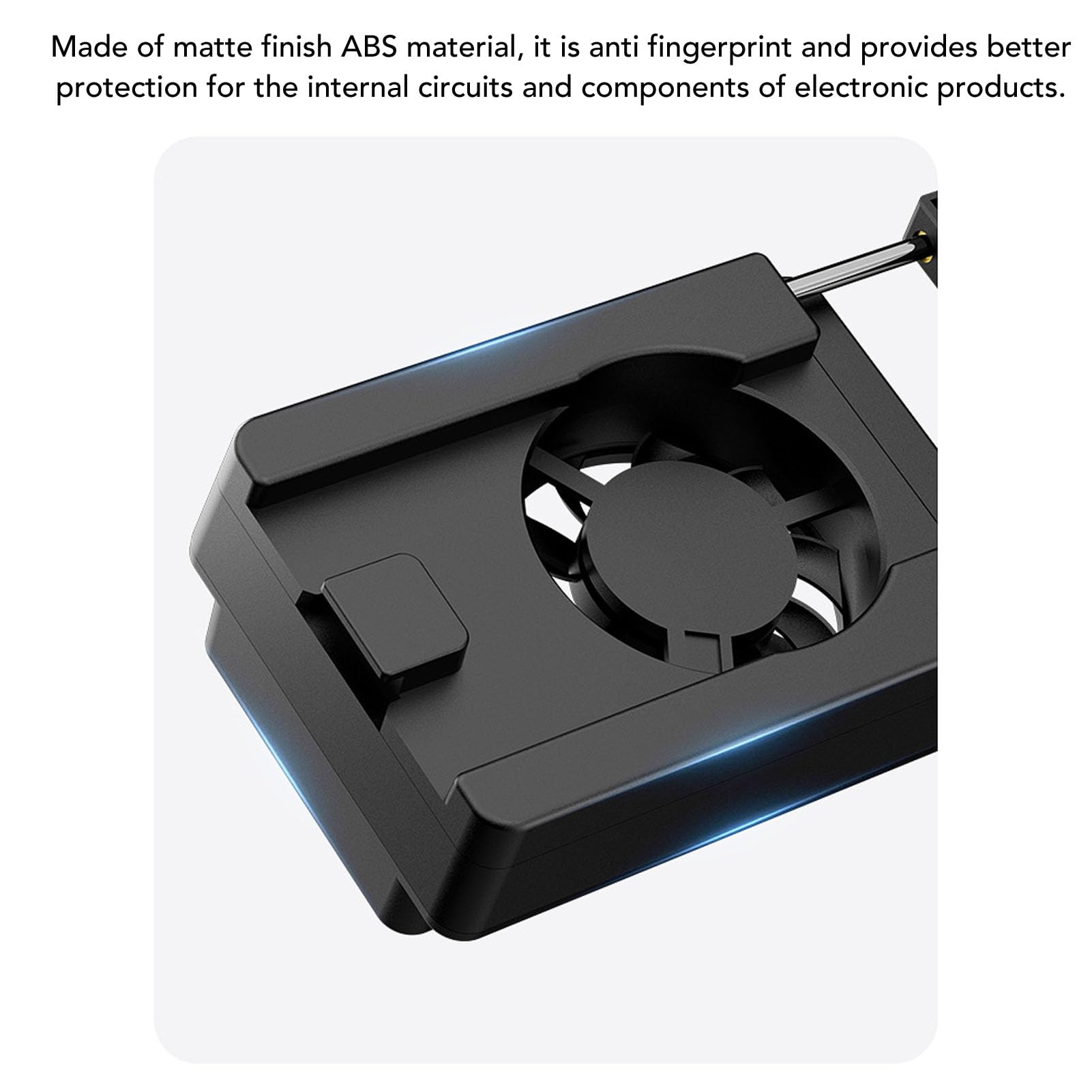 Topiky Ventola di Raffreddamento della Fotocamera per RP A7M4 A7C ZVE10 FX30 R5, di Ventola di Raffreddamento Esterna a 5 velocità con Batteria da 350 MAh e Ricarica di Tipo C