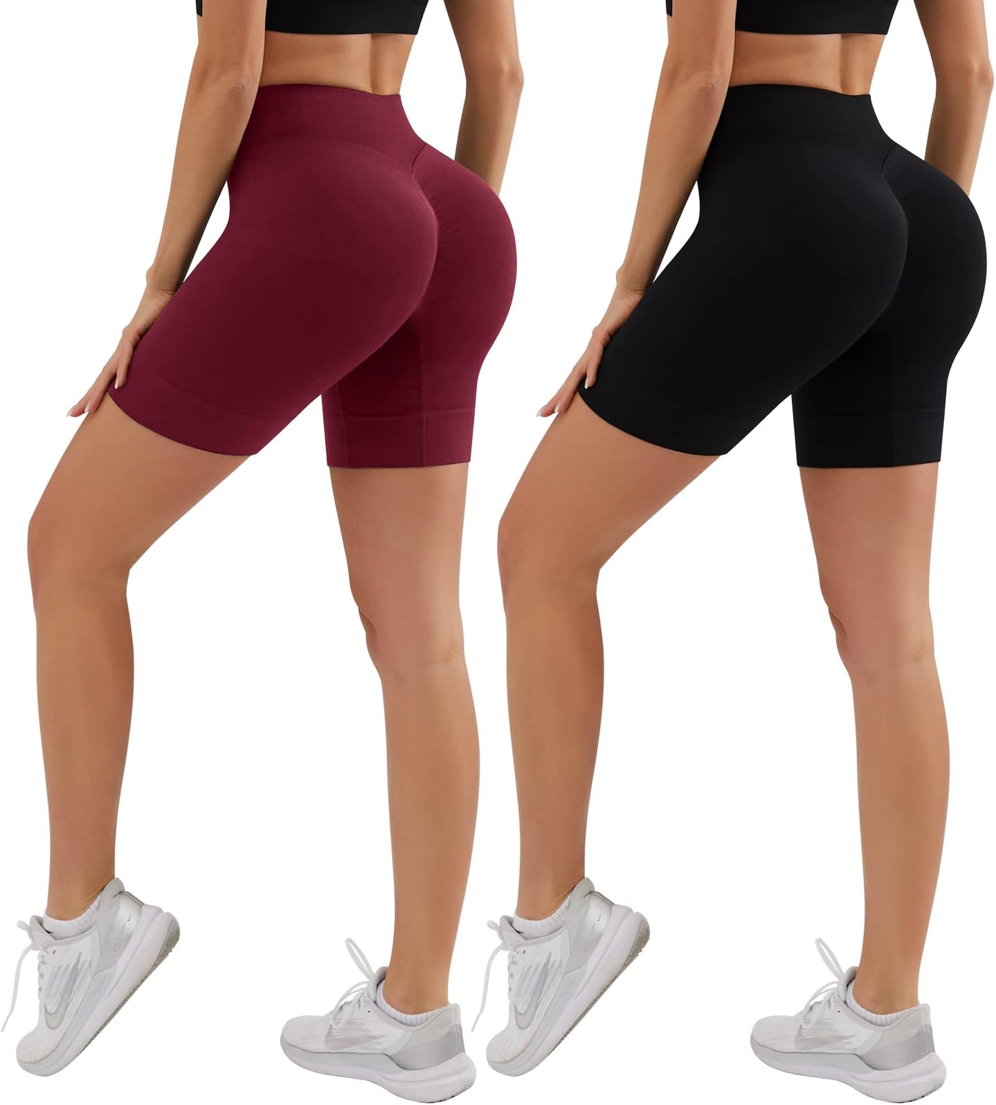 YADIFENGym Shorts for Women Butt Scrunch Booty Shorts Seamless Cycling Shorts Ladies Yoga Shorts Sexy Hip Lifting Tummy Control Pole Dance Shorts for Sport Joggers Workout
