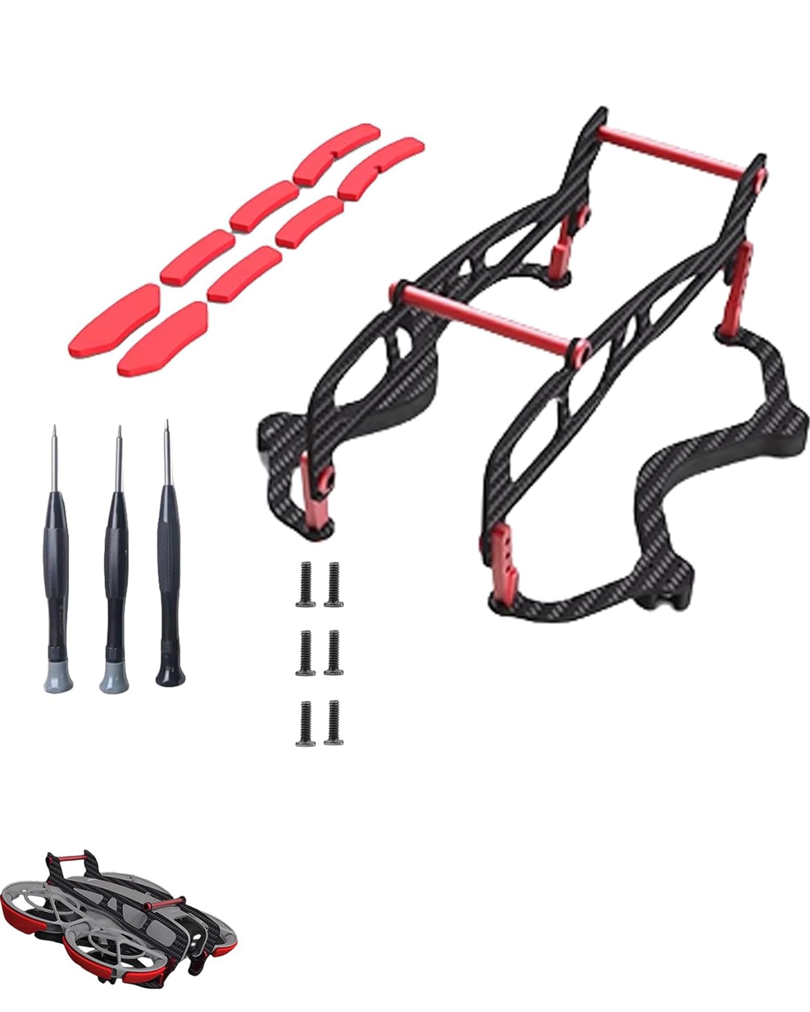 Wszechstronna osłona zderzaka gimbala do akcesoriów DJI Neo, najlepsza ochrona dla drona DJI Neo z materiałem z włókna węglowego do gimbala i osłony zderzaka śmigła (2)