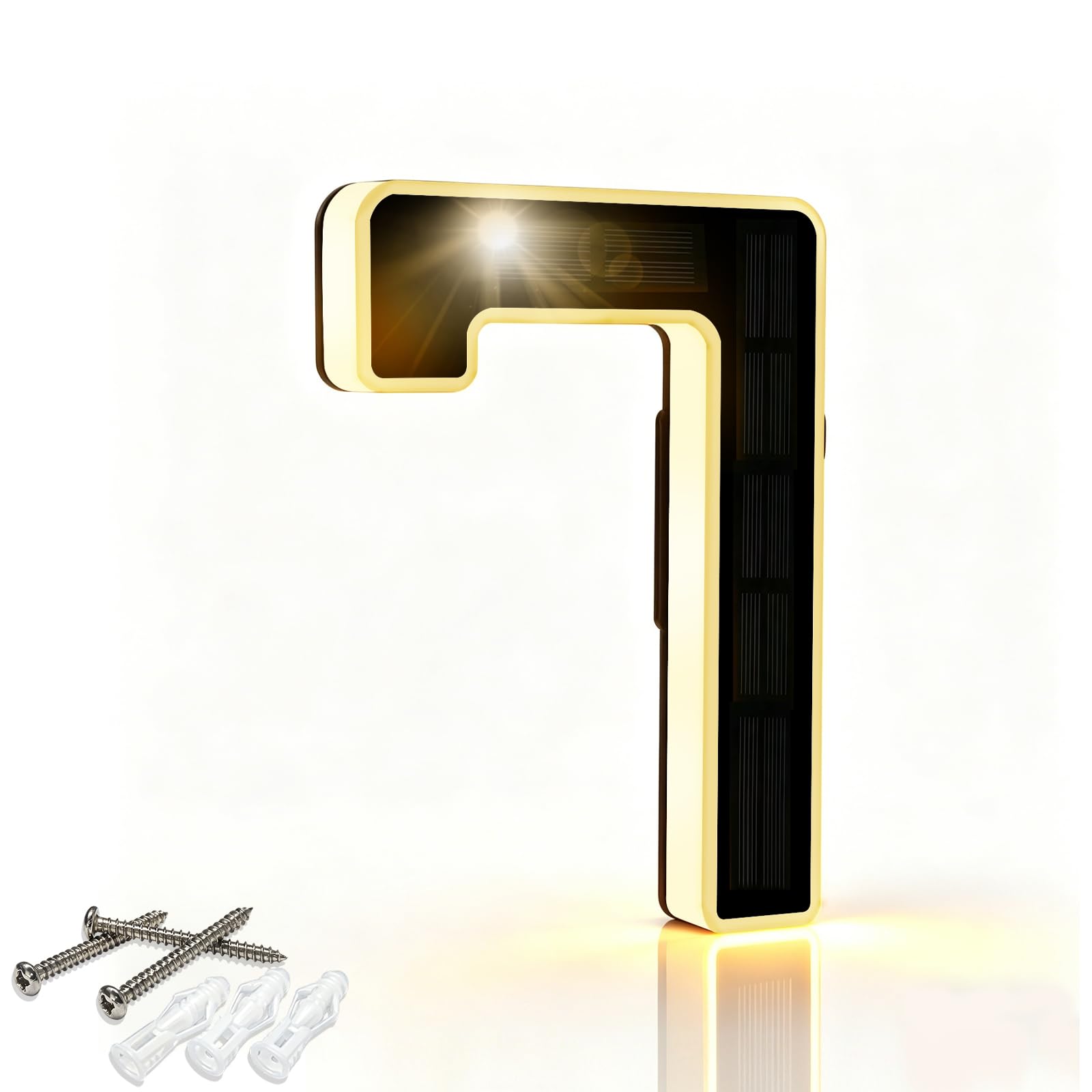 Photo 1 of DIBMS 6.7" Solar Lighted House Numbers for Outside LED Backlit Address Sign