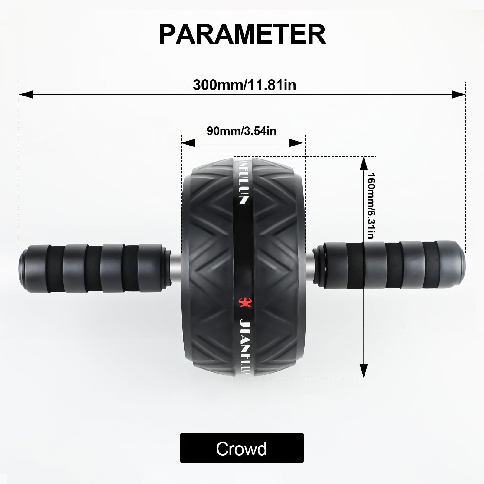 uchroller - Bauchroller AB Roller - Ab Roller Bauchtrainer mit Kniematte - Rutschfester Bauchmuskeltraining Gerät für Zuhause - Geeignet für Anfänger und Profis