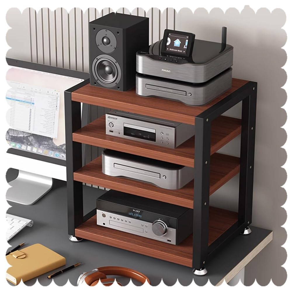 Stojak na szafkę stereo Media 2/3/4-poziomowy stojak audio na sprzęt AV, wzmacniacz słuchawkowy, mały stojak do przechowywania, idealny do domowego biura, pokoju gier