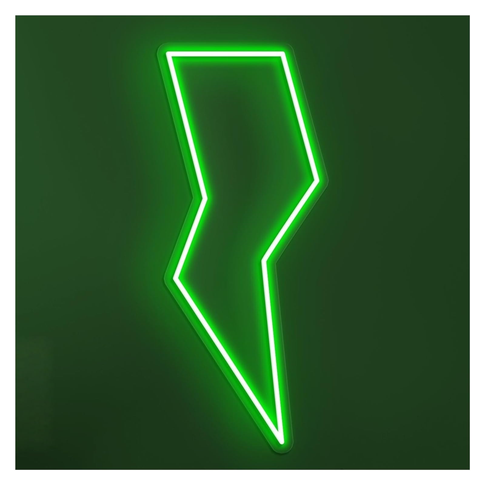 Rongch Green Hanging Art Signs Lightning Neon Sign Handmade, Suitable For Game Room Decor With Brightness Adjustable 30Cm(Green)
