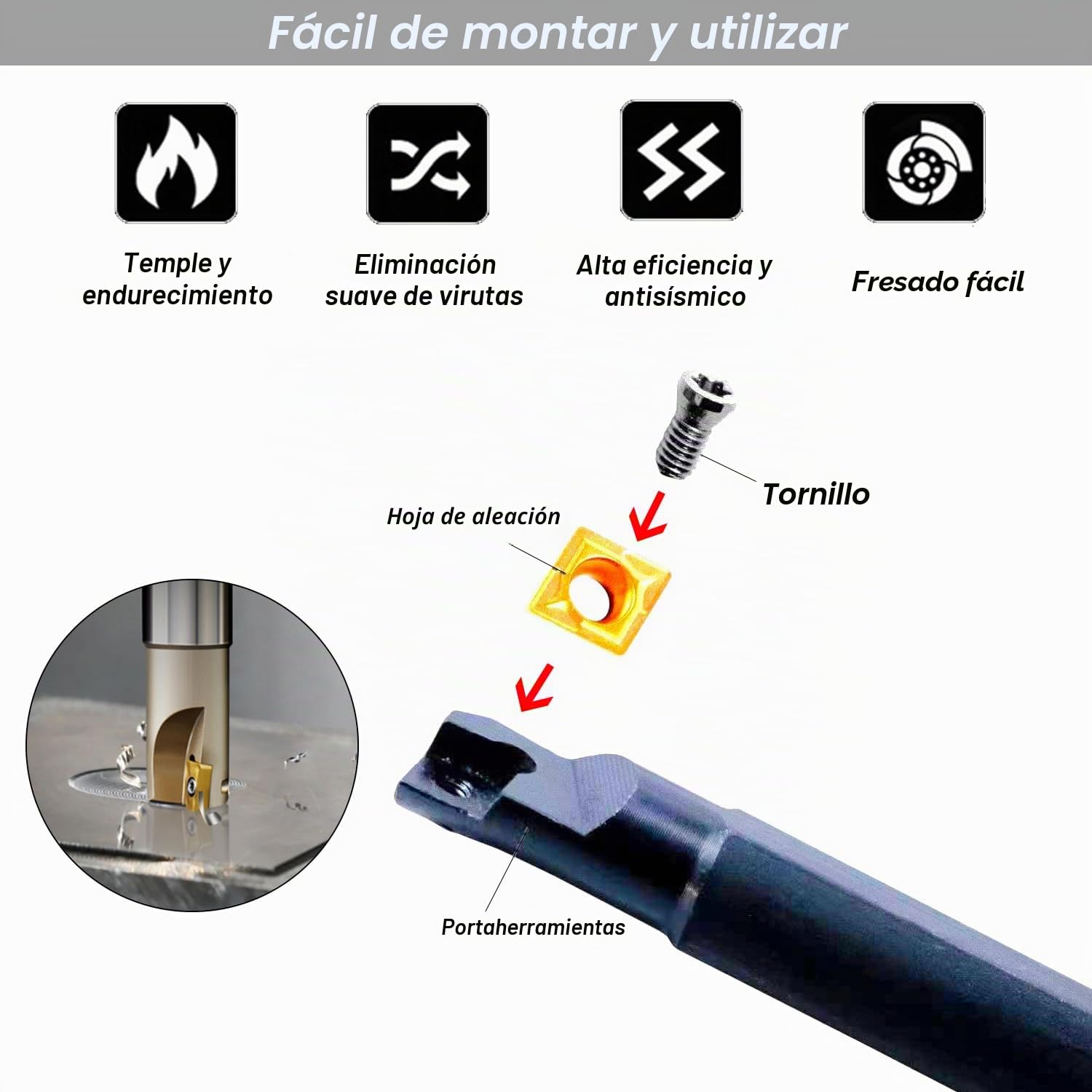 21Pcs 12mm Juego de Herramientas Torneado de CNC de Torno Kit De Soporte De Herramientas Herramienta de Torneado Inserto de Carburo con Insertos De Carburo, Llaves