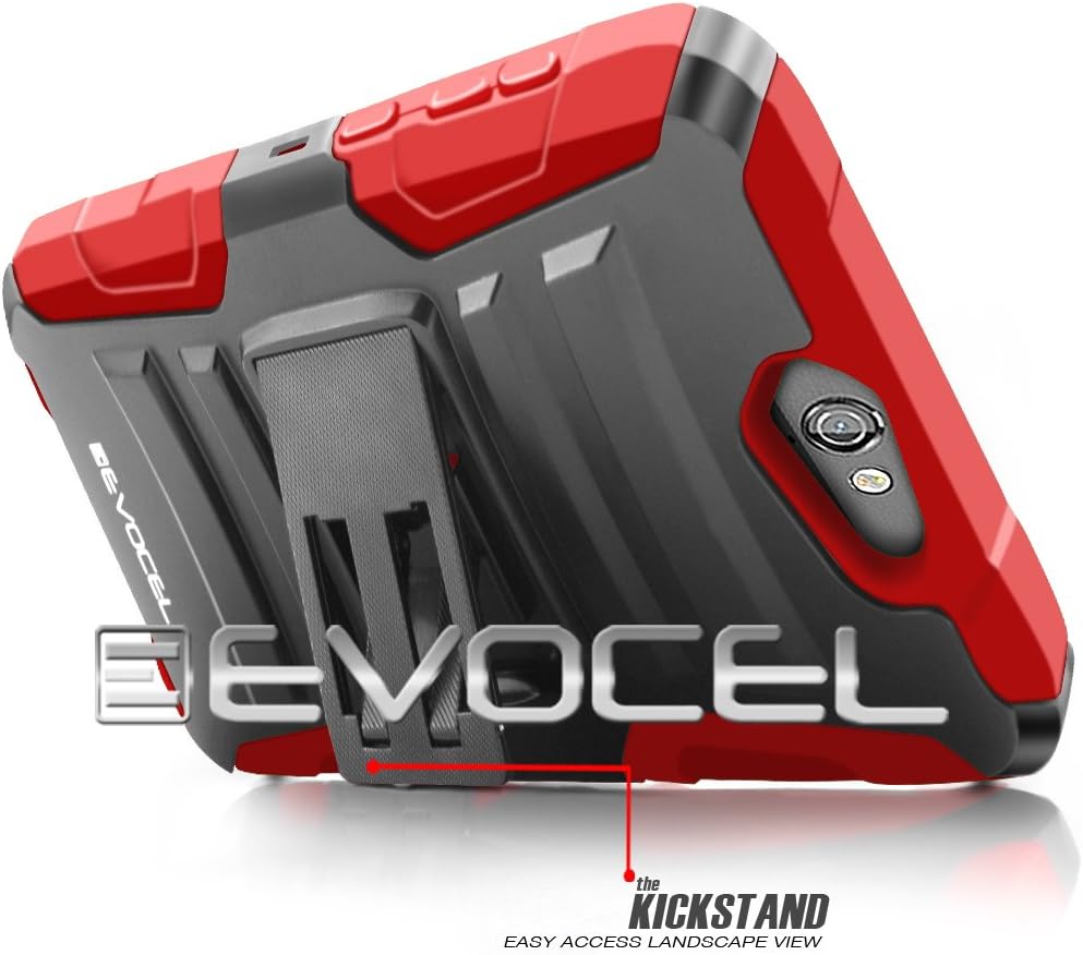 Evocel HTC One A9 Case, [Generation Series] Belt Clip Holster, Kickstand, HD Screen Protector, Dual Layer for HTC One A9, Red (EVO-HTCA9-AB203)