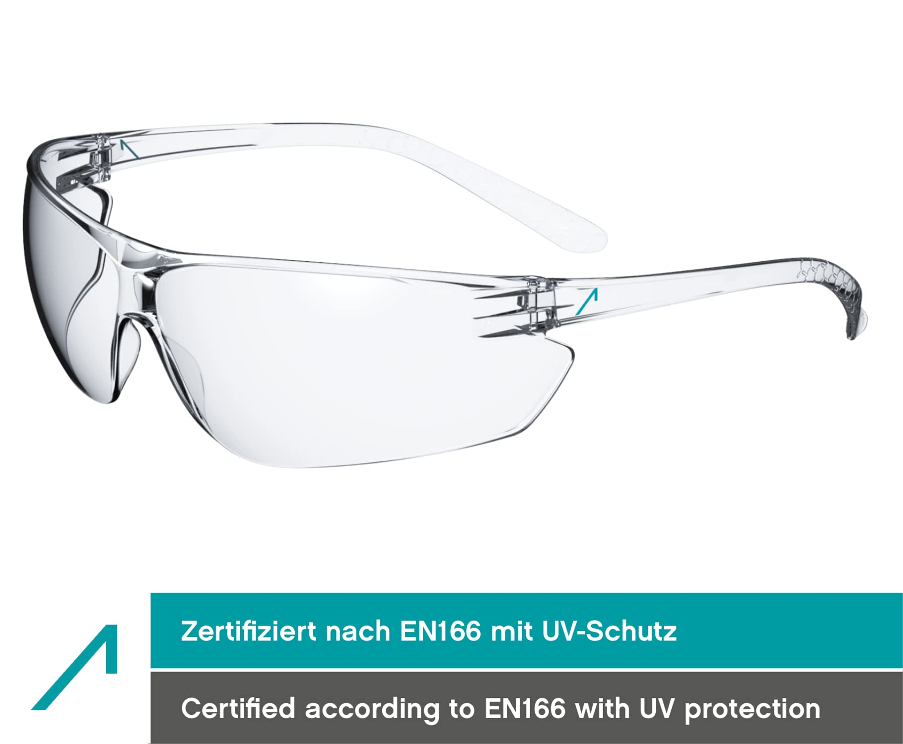 ACE FL-15G Okulary ochronne - EN 166 & ochrona UV - okulary do pracy - przyciemniane - opakowanie 10 szt.
