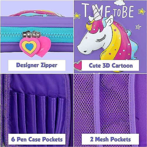 Image of LONGMIRE New Kids Designer Hardtop Pencil Case for Girls and Women (Multi Color) (Multi Design)