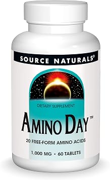 Source Naturals Amino Day - 20 Free Form Amino Acids Supports Quality Dieting During Nutrition - 60 Tablets