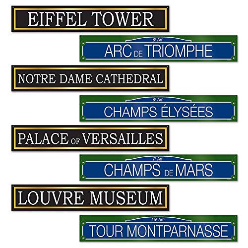 Beistle French Street Sign Cutouts
