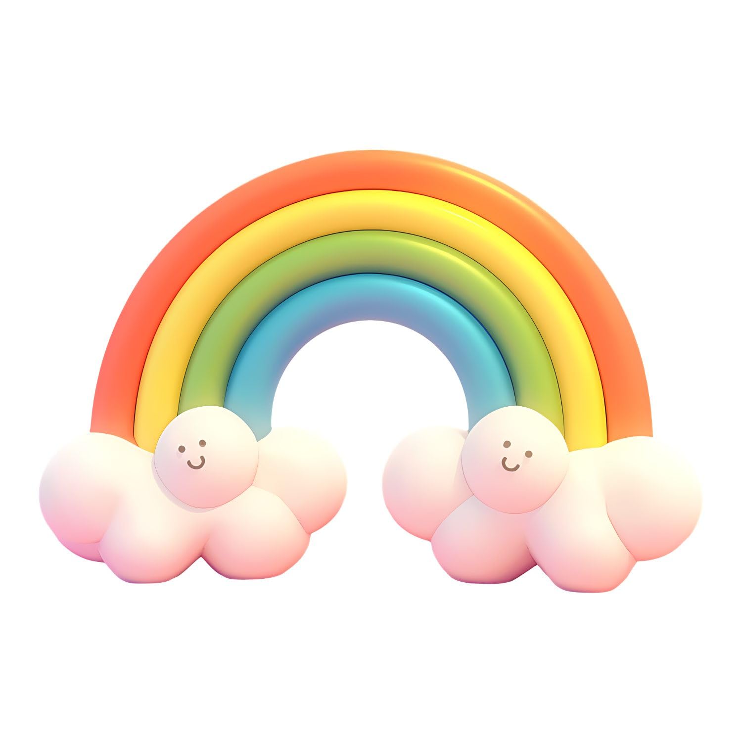 Kids Room Rainbow Wall Sticker, Multicolor Rainbow Sun Clouds Vinyl Wall Decal for Nursery Study Room Decoration, Elegant Home Wall Decor, Size 45 x 59 cm-image-29