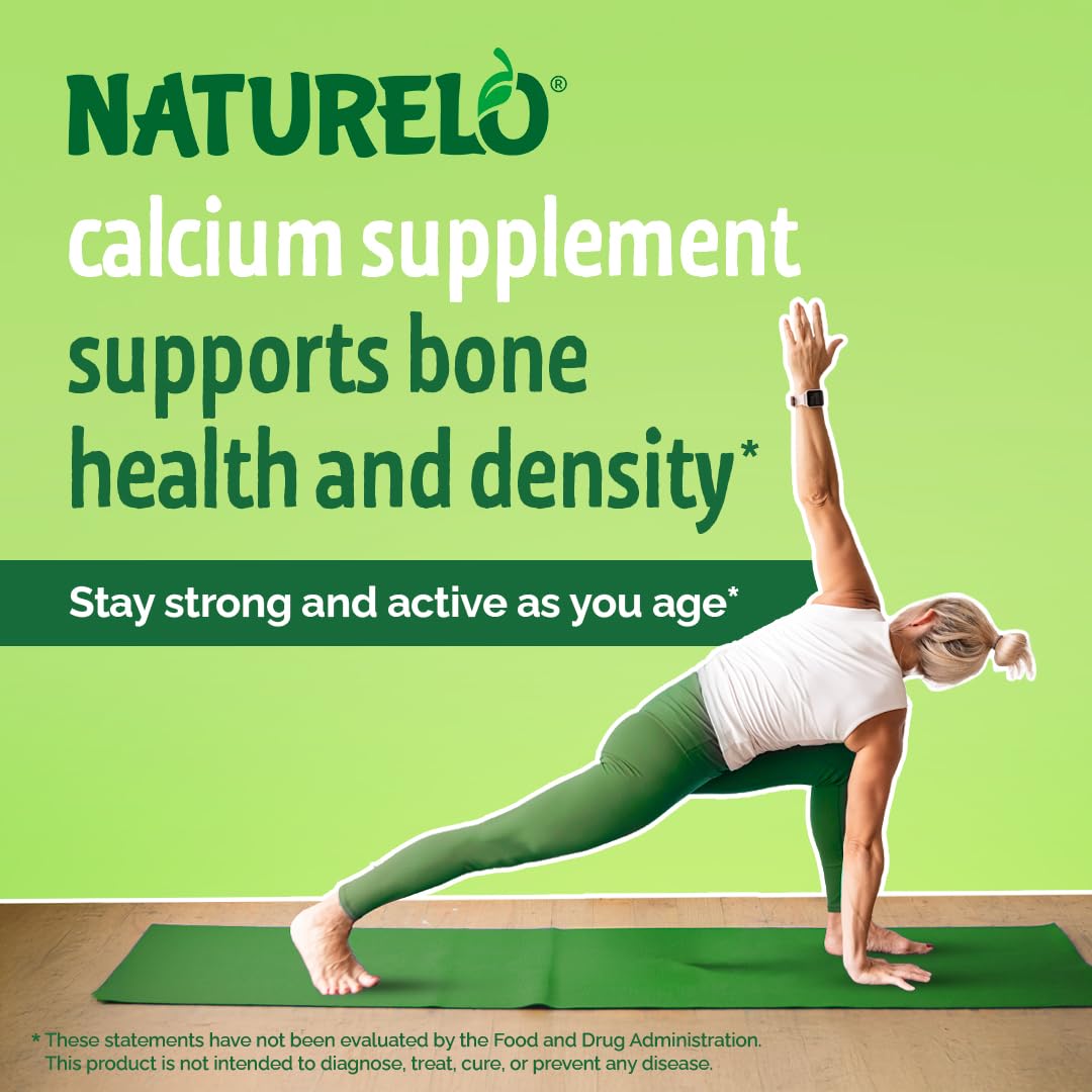 NATURELO 600mg Calcium Supplement for Bone Strength, VIT D3, 120 Capsules — Amazon image 2