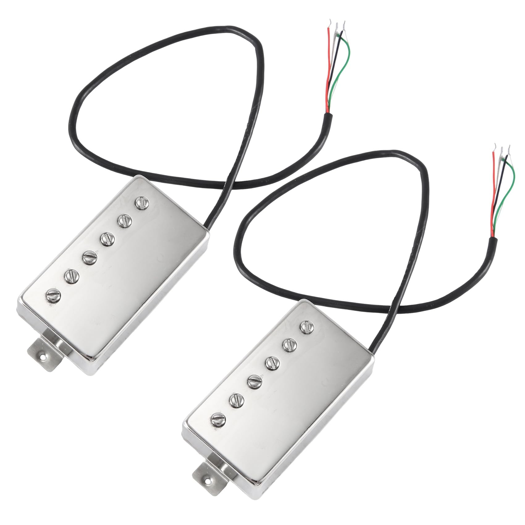 Alnico 5 zestaw przetworników humbucker gitarowy, chromowany przetwornik mostkowy i szyi, kompatybilny z akcesoriami gitarowymi LP
