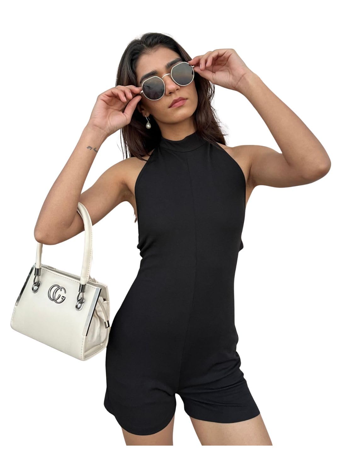 tandul Women's Black Jumpsuit- Cotton Blend Style For Office, Casual, Festive & Party (12113)-picture-21