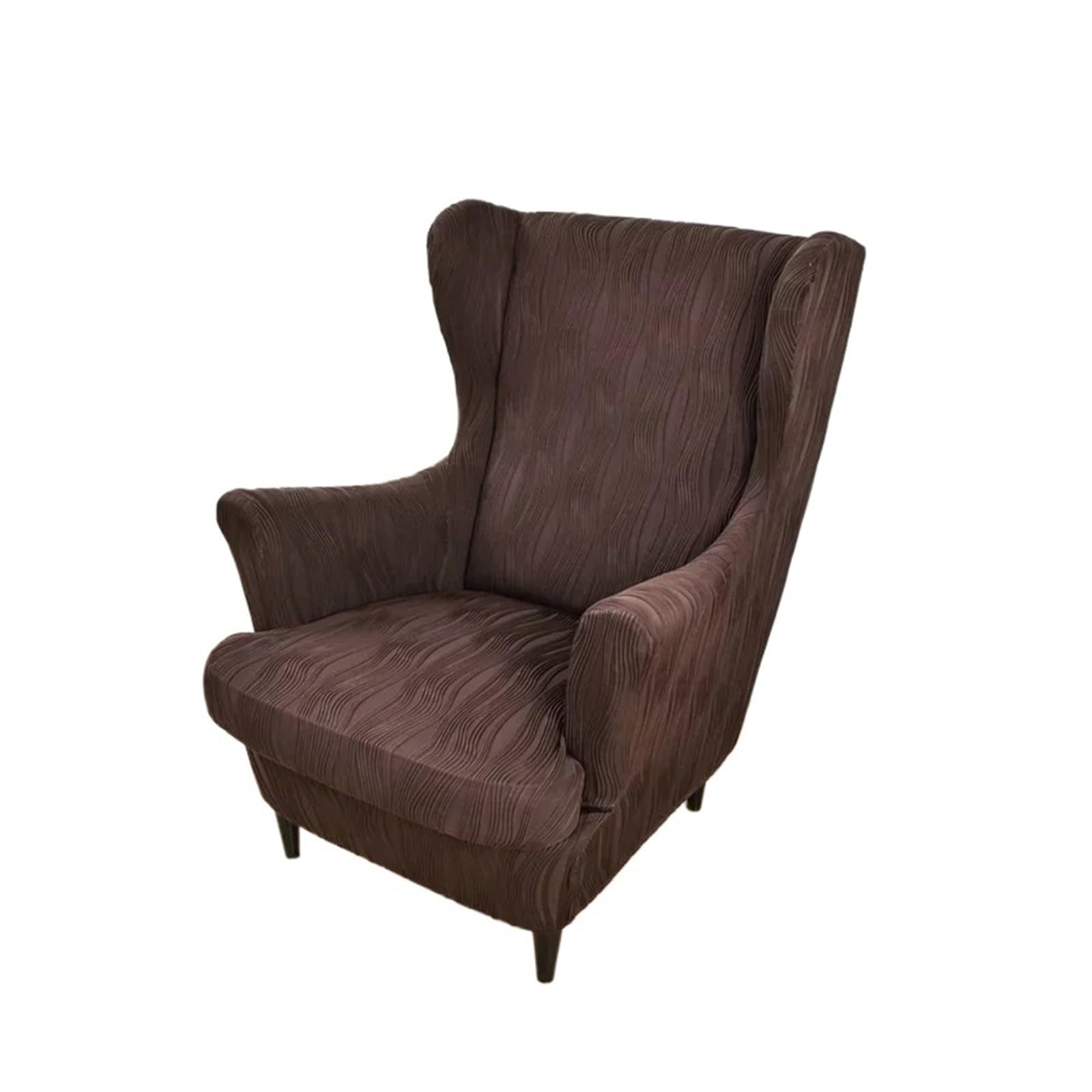 GCYEIDMA Wing Chair Slipcover Wingback Chair Covers Stretch Wing Armchair Cover with Seat Cushion Elastic Sofa Slipcovers Single(A4 Wingchair Cover)
