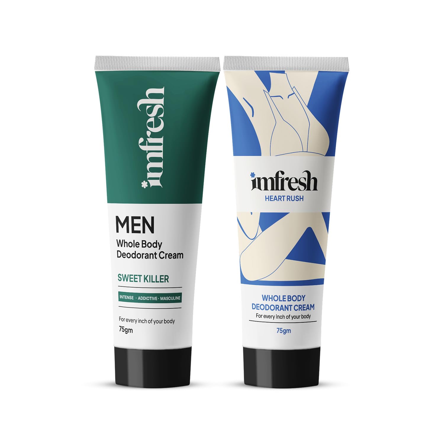 Imfresh Heartrush & Sweetkiller Deodorant Cream Combo | Whole Body & Underarms Area | Bold & Fresh Long Lasting Fragrance | Whole Body Odour Protection | Helps Reduce Pigmentation & Helps Brighten Underarms | 125gm-picture-13