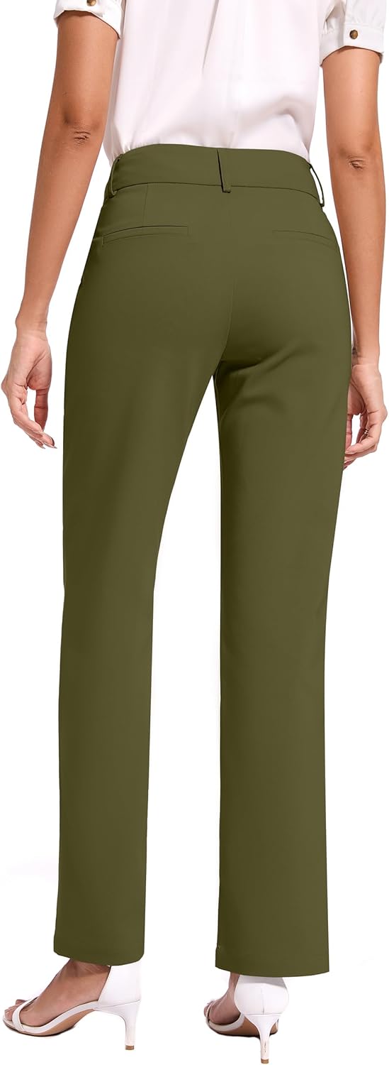 Women Dress Pants Stretch Business Straight Leg with Pockets Wear to Work Casual 2026 Suitpants - Image 6
