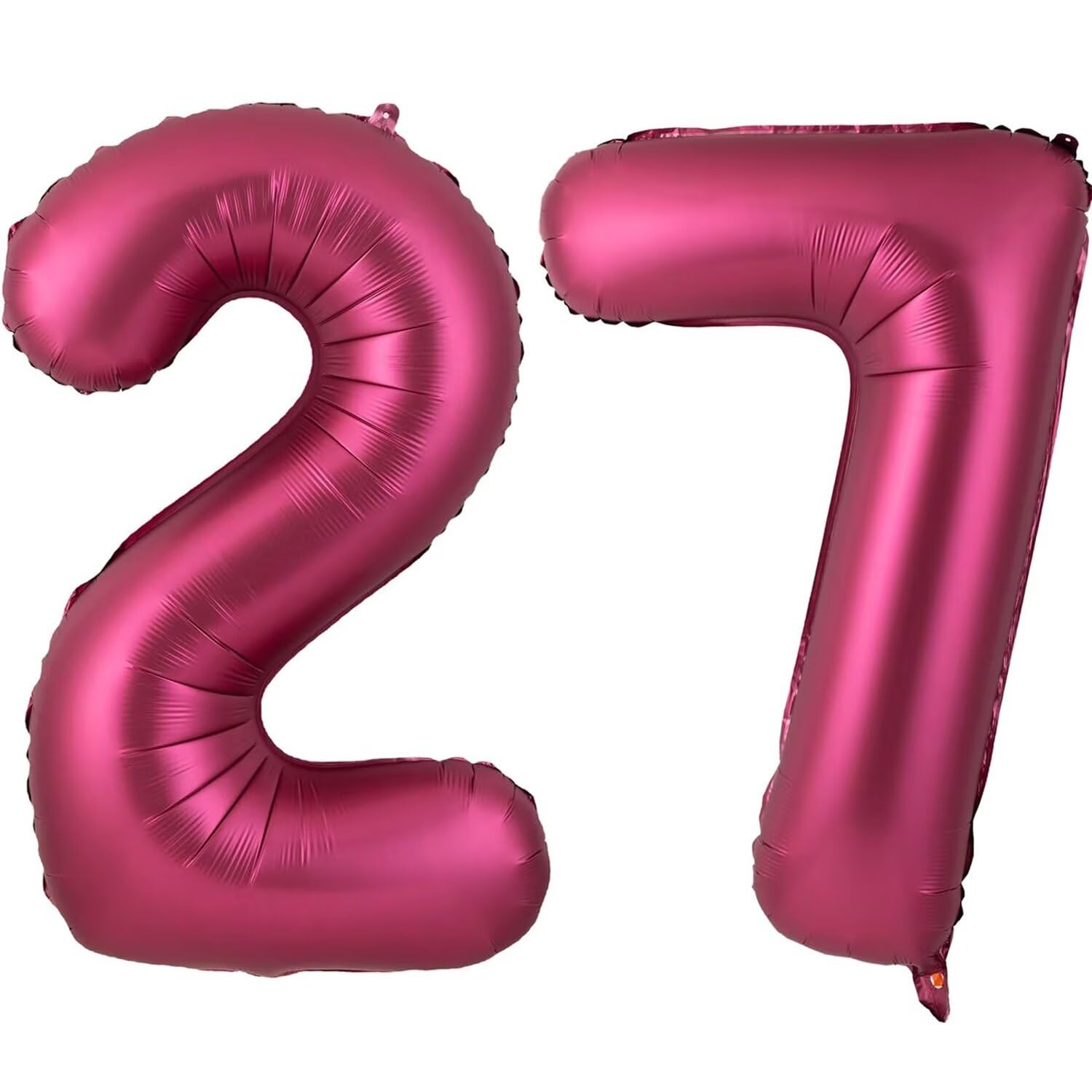 40 Inch Burgundy 27 Balloon, Wine Red Number 27 Balloons, Burgundy Large Foil Number 72 Balloons, Birthday Wedding Anniversary Baby Show Party Decoration
