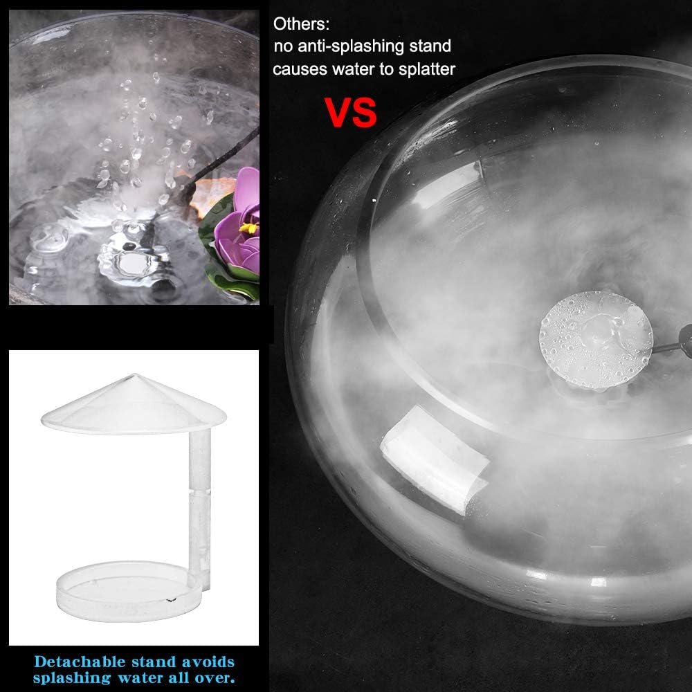 SUMBLIME Mist Maker Fogger, Mini Plastic Fog Machine Atomizer with Mist Maker Disc for Water Fountain Pond Halloween Cauldron Rockery Tank Vase Birdbath : Home & Kitchen