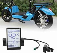 Fabater Elektromos Kerékpár LCD Kijelző 24V-60V Vízálló Nagy Képernyős Sebességmérő E-bike Számítógép 5 Pin 7