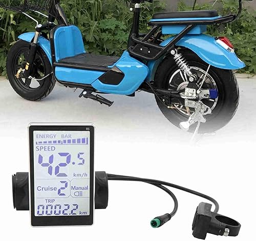 Miniatura 4 de ZJchao Velocímetro de bicicleta impermeable, IPX5 ABS Ciclismo Computadora MPH Tracking, 0.874-1.252 in Monturas Se adapta a E-Bikes, Scooters