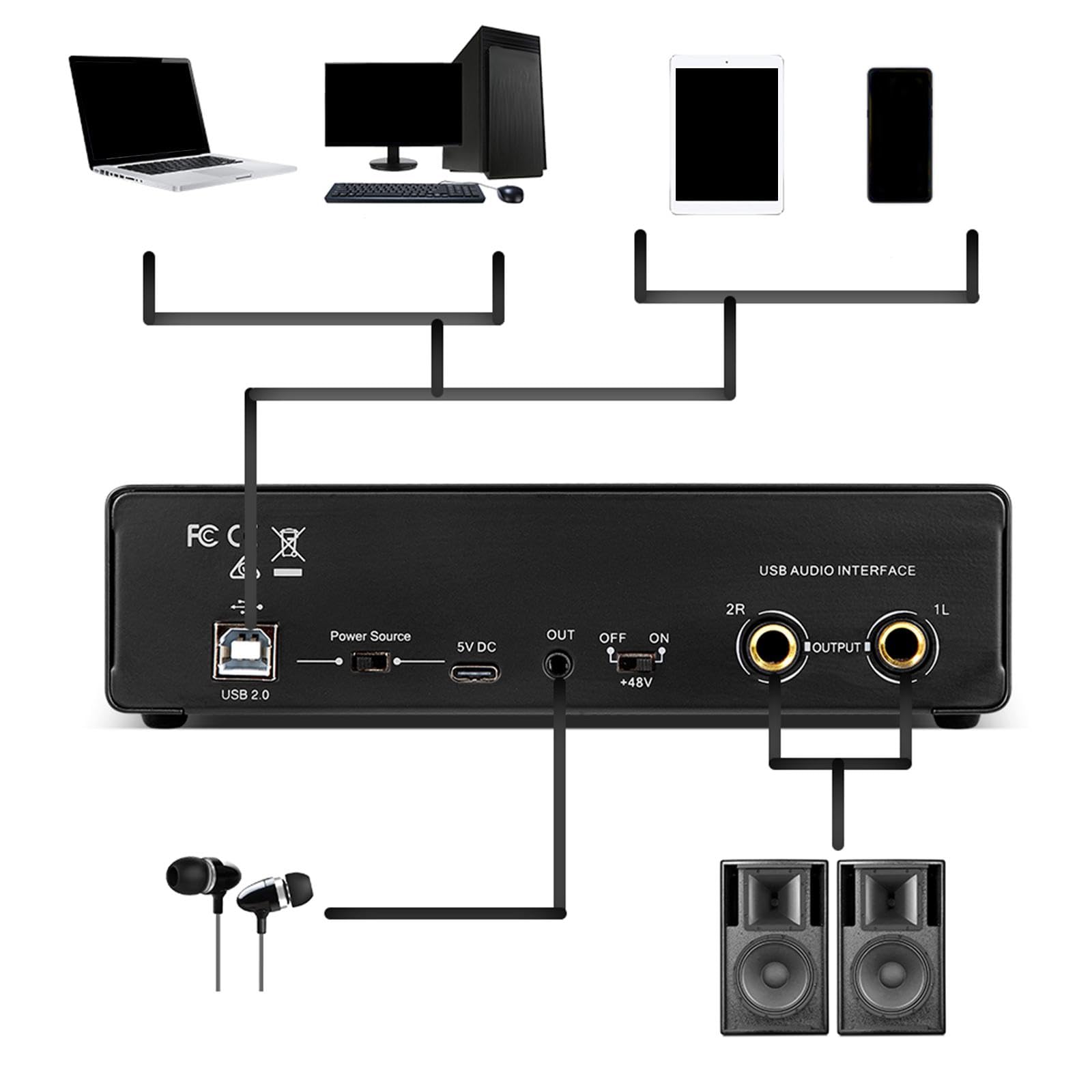CALANDIS™ External Sound Card Sound Mixer USB2.0 for Computer Gaming | Sound Cards (External) | Laptop & Desktop Accessories-image-44