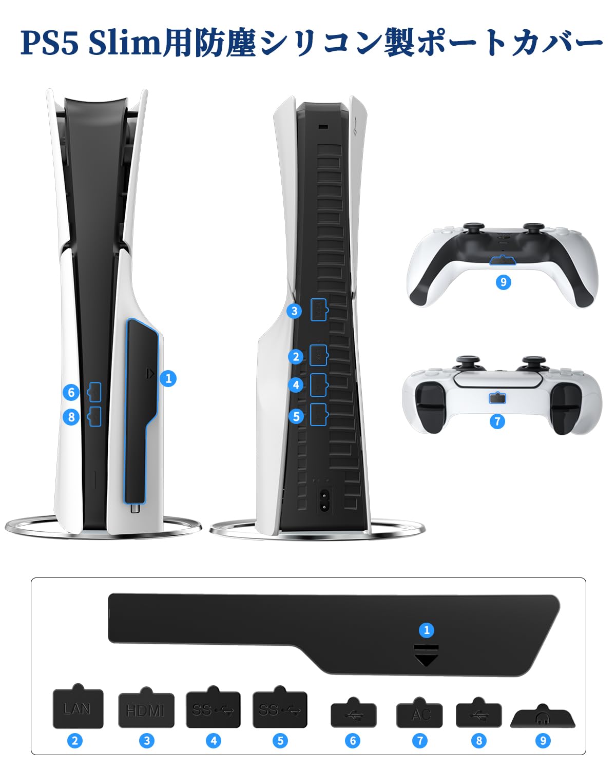 Amazon.co.jp: PS5 Pro /PS5 Slim /PS5 縦置きスタンド(ネジ2本付き 