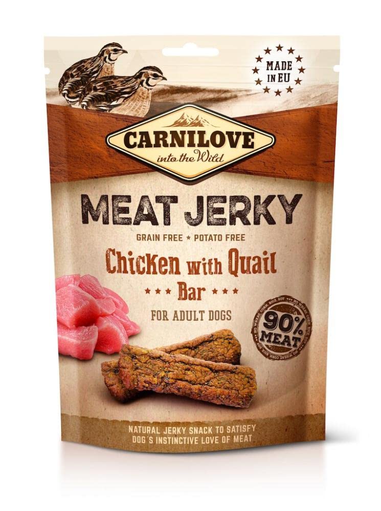CARNILOVE Jerky CODORNIZ Y Pollo BARRITAS 12X100GR