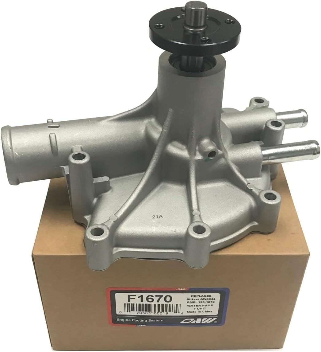 OAW F1670 Water Pump for Ford 5.0L-V8 (302 CID) & 5.8L-V8 (351 CID) engine on 1987-1996 Bronco E-150 E-250 E-350 F-150 F-250 F-350