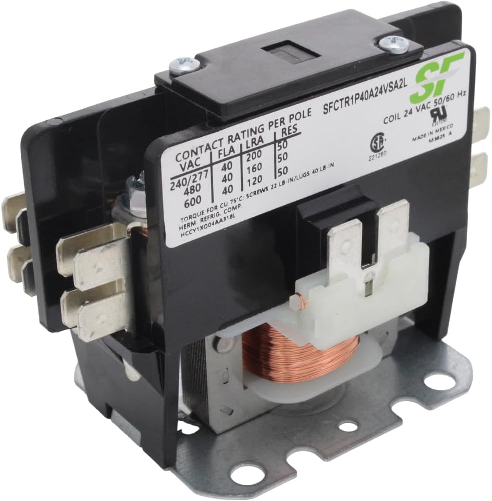 Replacement for Single Pole / 1 Pole 30 Amp 24 Volt Coil Condenser Contactor CTR02579