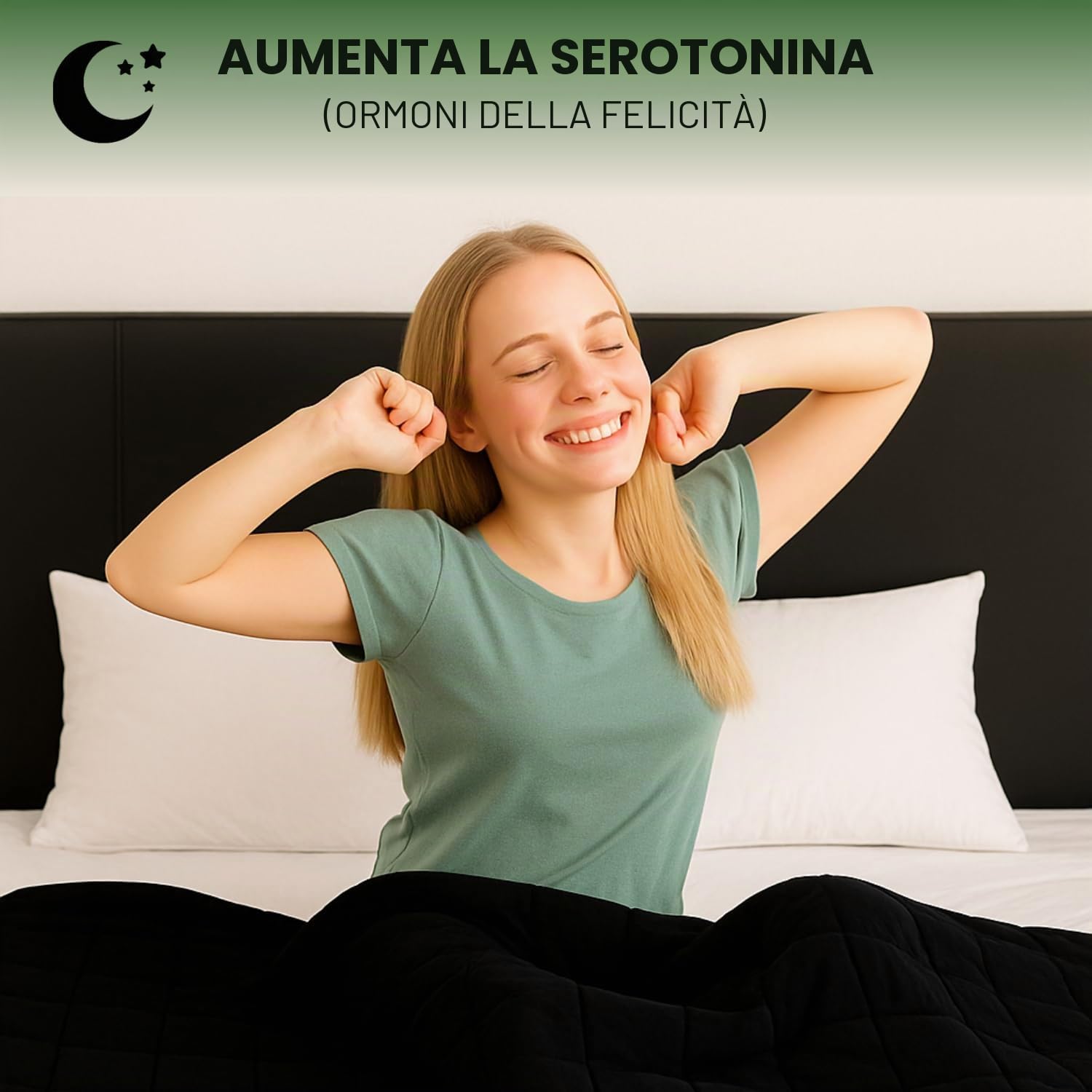 Vonia Corperta Ponderata 7 KG - Corperta Ponderata Rillassante e Lenitiva - Rilassante per il Sonne e Antistress - Nero