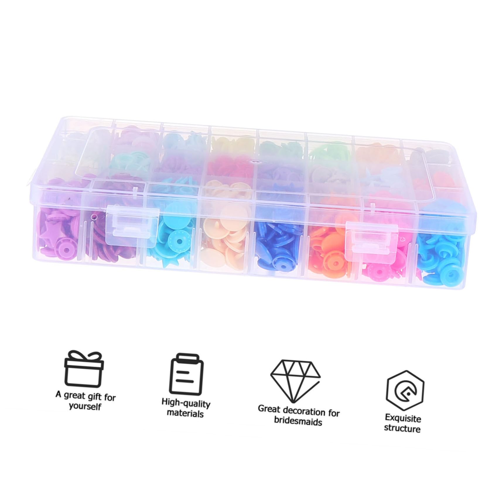 Gatuida Kit 360 Bottoni Pressione in Plastica a Forma di Stella, Facile da Usare e Adatto per Professionisti e Principianti, per Asciugamani e Bavaglini