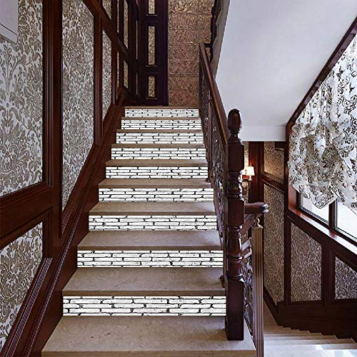 Calcomanías para escalera autoadhesivas, vinilos impermeables y extraíbles para decoración 8