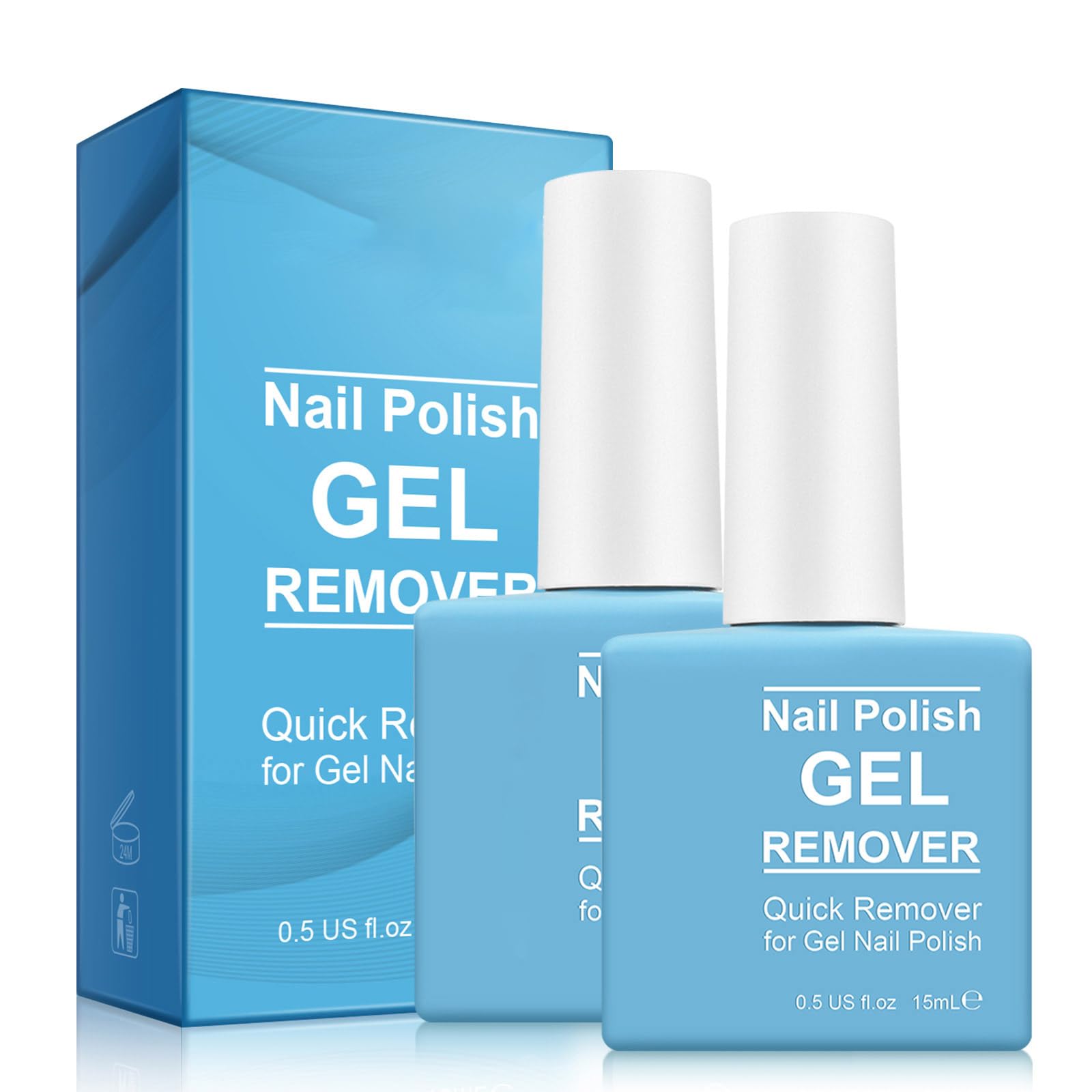 Nagellackentferner 2 Stück, Professioneller Gel Nagellack Entfernung, Nagellack Entferner, Gel Nail Polish Remover, Entfernen Sie Gelnägel Einfach und Schnell, Schadet den Nägeln Nicht Blau