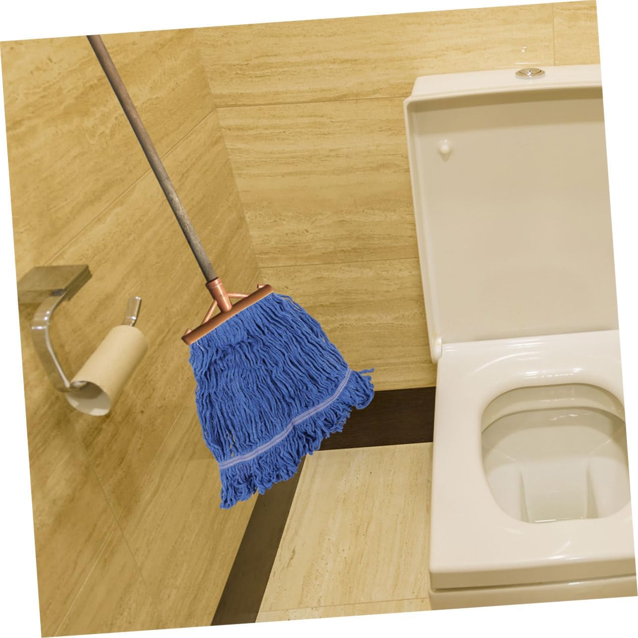 ERINGOGO 2pcs Heavy Duty Mop Head Replacement Water Absorption Cleaning Mop Refills for Household and Commercial Use Washable Microfiber Cleaning Accessory