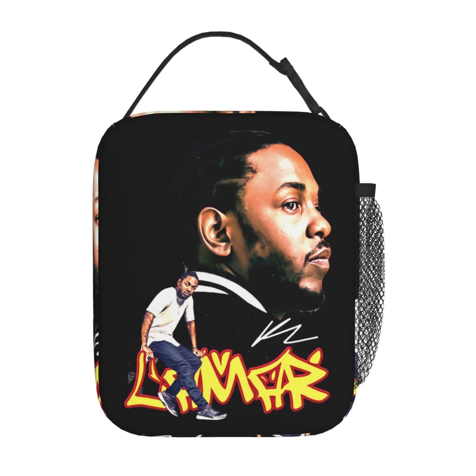 Kendrick Music Lamar Lunch Bag Insulated Portable Lunch Bags Reusable Lunch Tote Handheld Lunch Pouch Leakproof Bento Box for Women Man