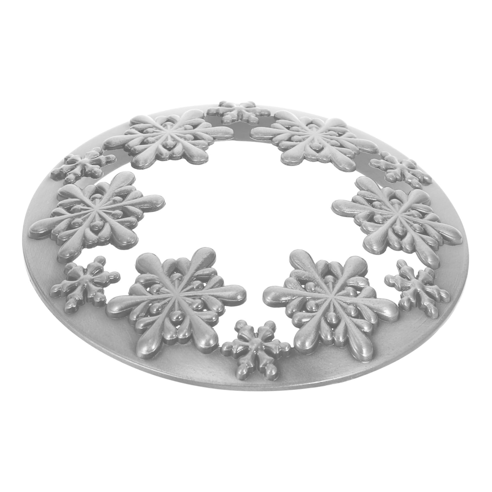 Sewroro 1pc Christmas Snowflake Candle Cup Cover Zinc Alloy Scented Candle Lid for Even Burning Fits Jars Chic Decorative Accessory for Holiday Decor