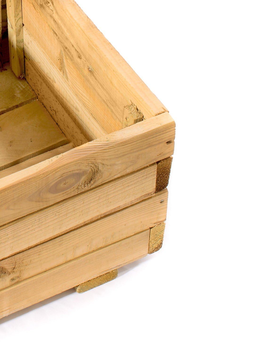 Jardin202 - Jardineras de Madera Maciza de Pino | Maceteros de Madera tratada para Jardín y Terraza | Cuadrado