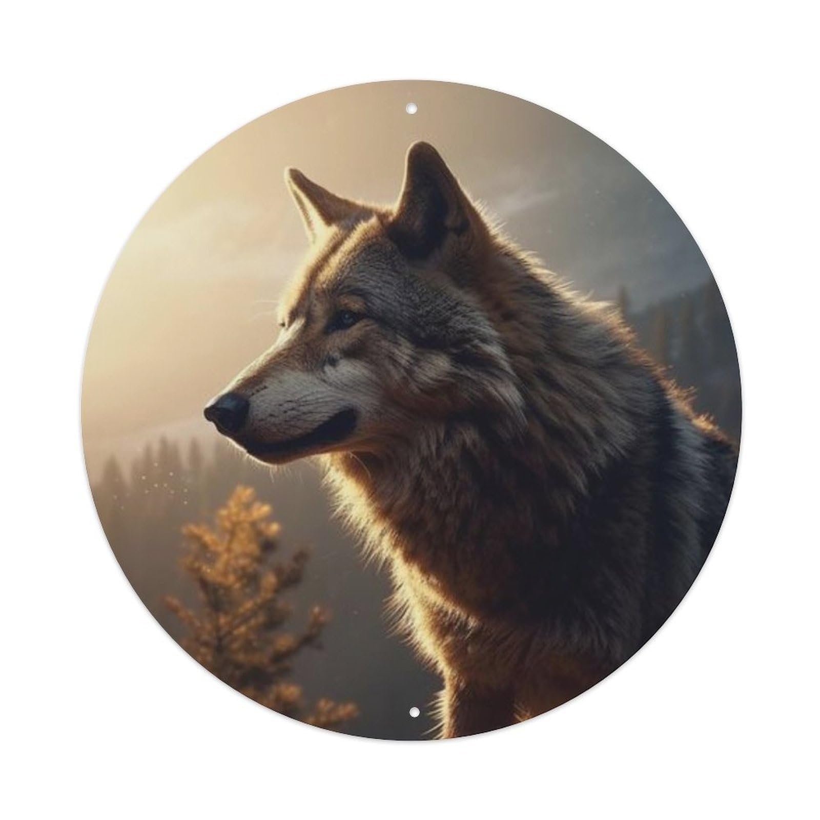 Animals Artwork Mexican Wolf Vintage Metal Tin Sign Plaque Wall Decor for Cafe, Club Bar, Office, Garden Metal Poster 8x8Inch
