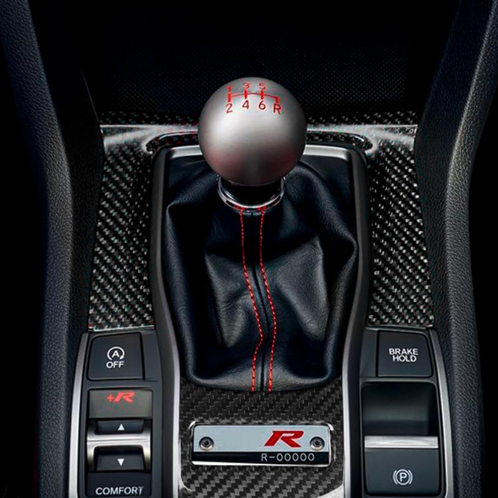 JSWAN 2Pcs Carbon Fiber Center Console Gear Shift Panel Cover Trim for 10th Gen Civic Type R FK8 Typer (2017 to 2022) Central Control Gear Panel Frame Cover Accessories : Automotive