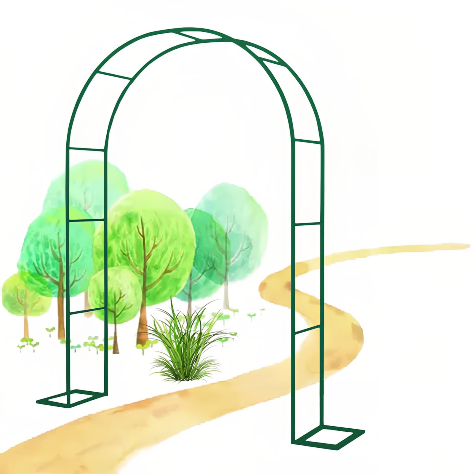 Arche de jardin Lar tuteur métal plantes grimpantes extérieur vert foncé