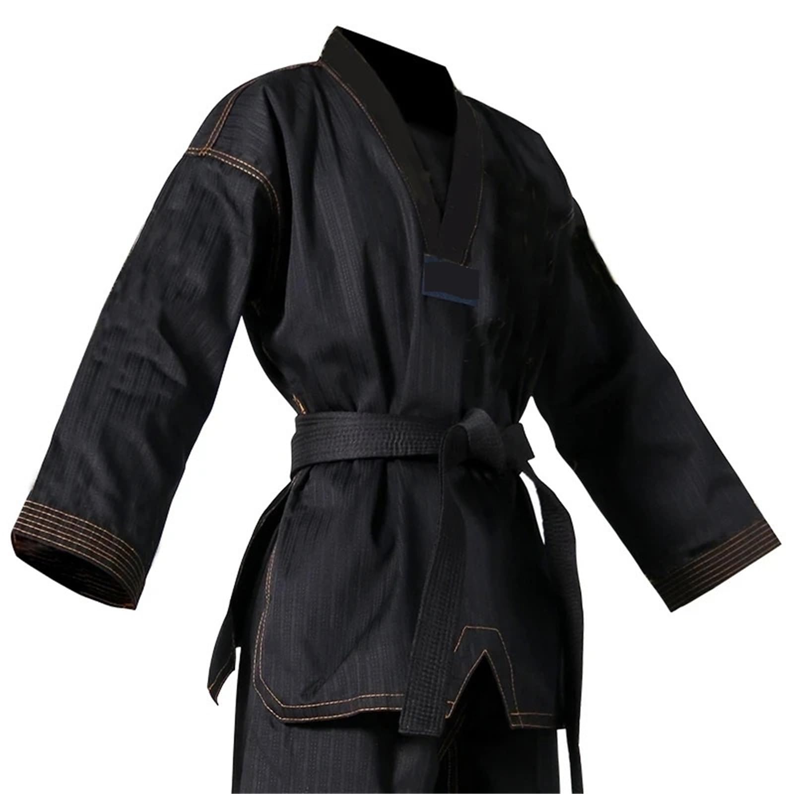 Uniformes de Karaté Taekwondo Noir, Costume Arts Martiaux Motif Dragon Brodé L-160CM